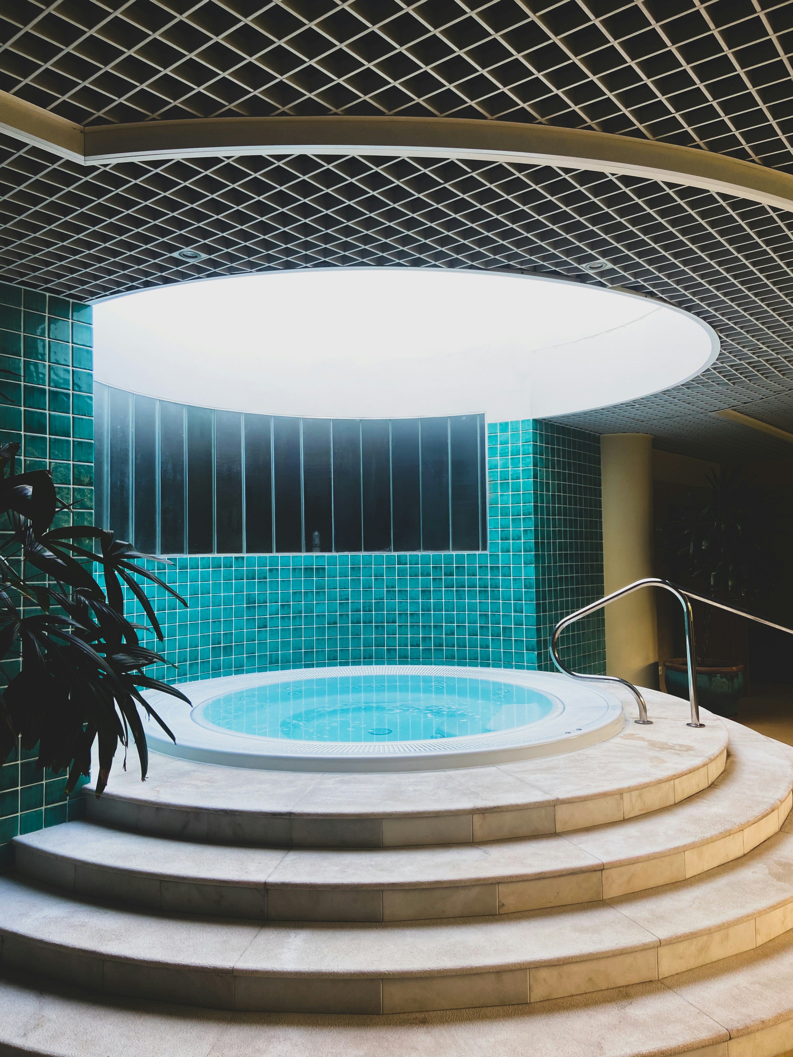 photo of a commercial spa pool in a luxury hotel
