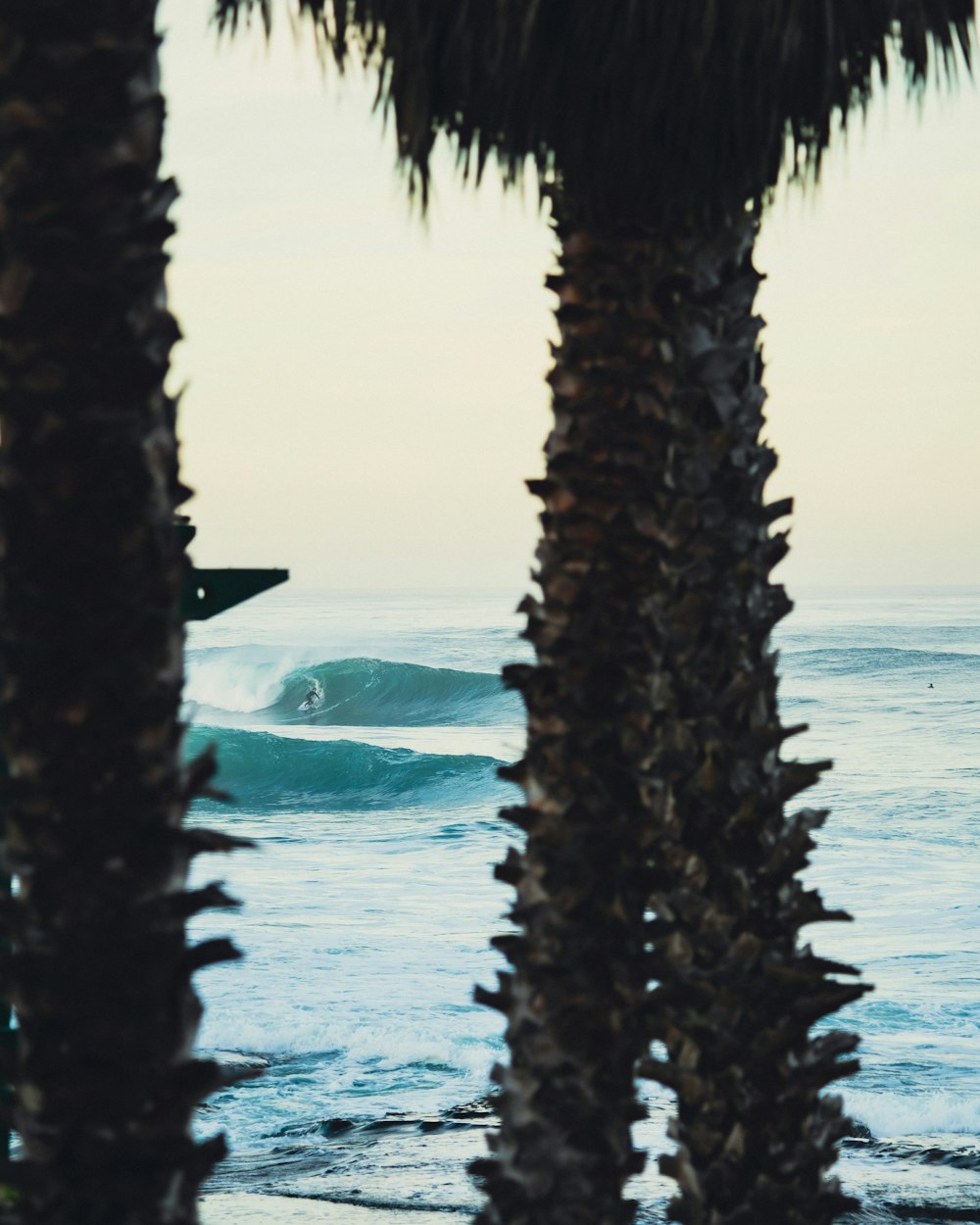 a man riding a wave on top of a surfboard