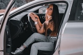A satisfied customer with their car.