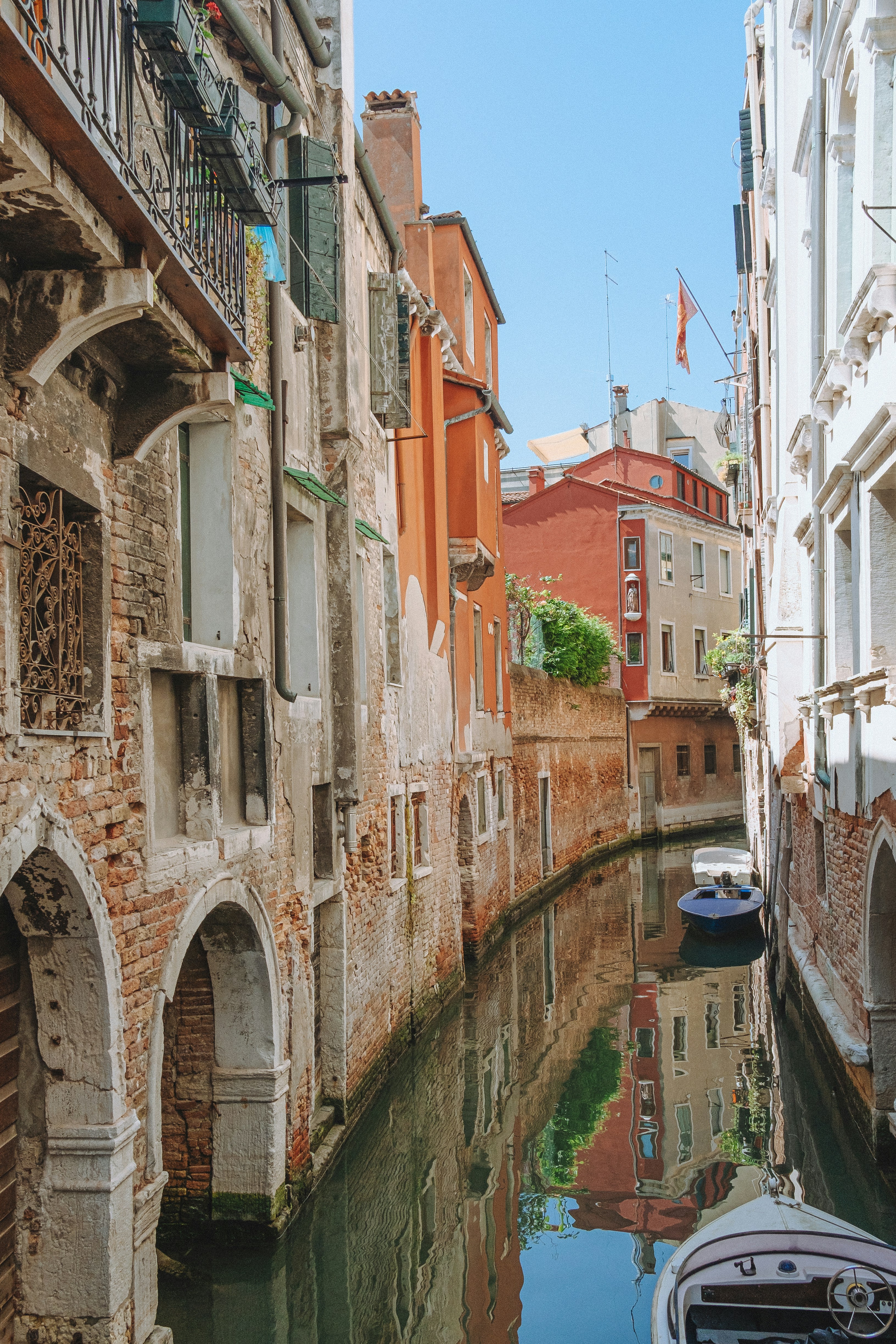 Wandering through the colorful canals of Venice, Italy.