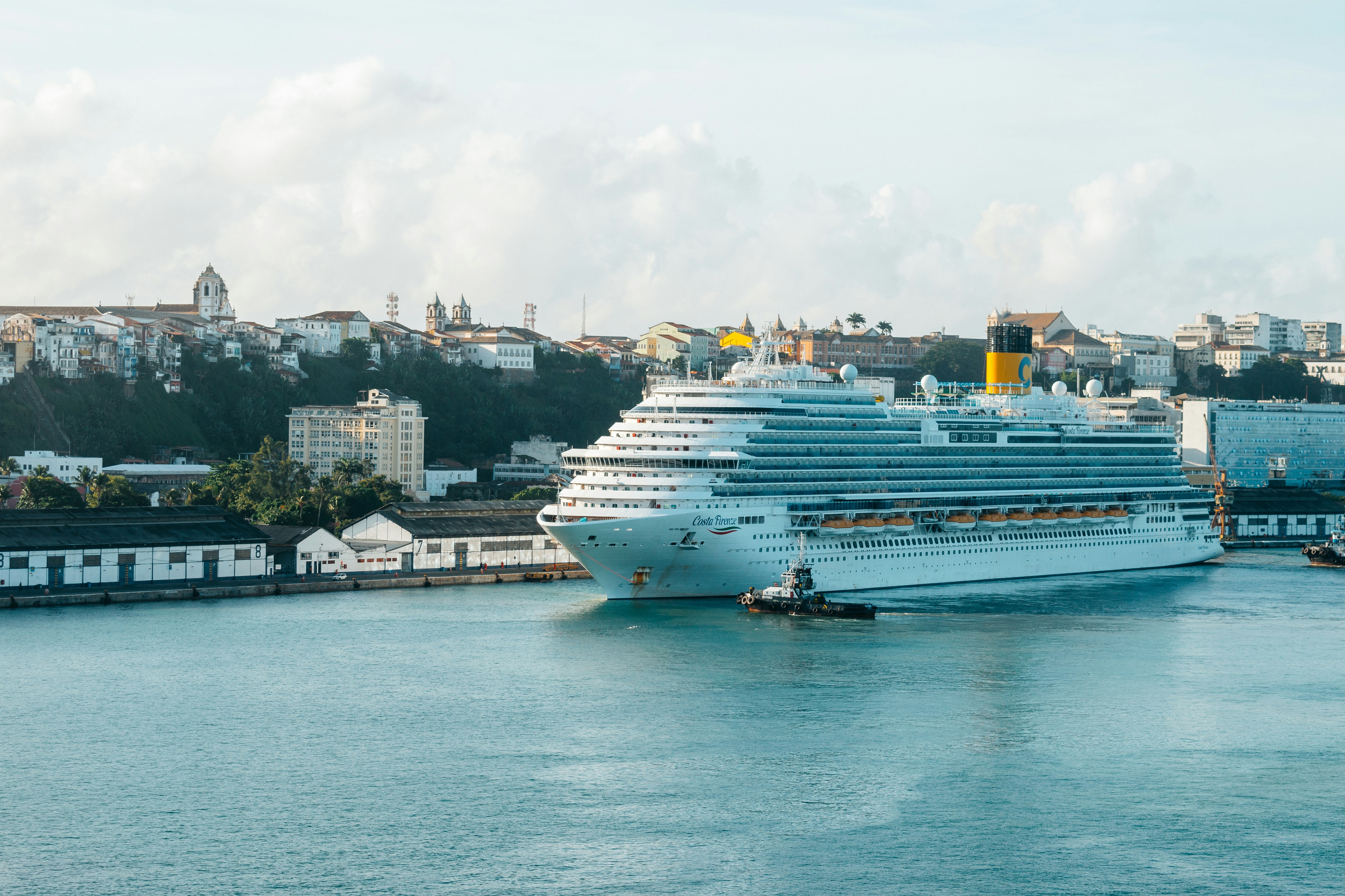 a large cruise ship in a body of water