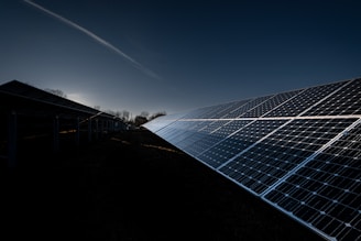 a photo of a solar panel in the dark