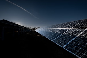 a photo of a solar panel in the dark
