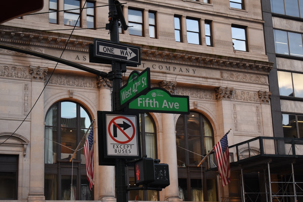 a street sign in front of a tall building