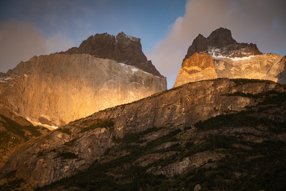 a couple of mountains that are next to each other