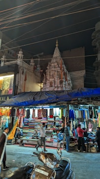 A vibrant street scene in Thailand with colorful markets and smiling locals.