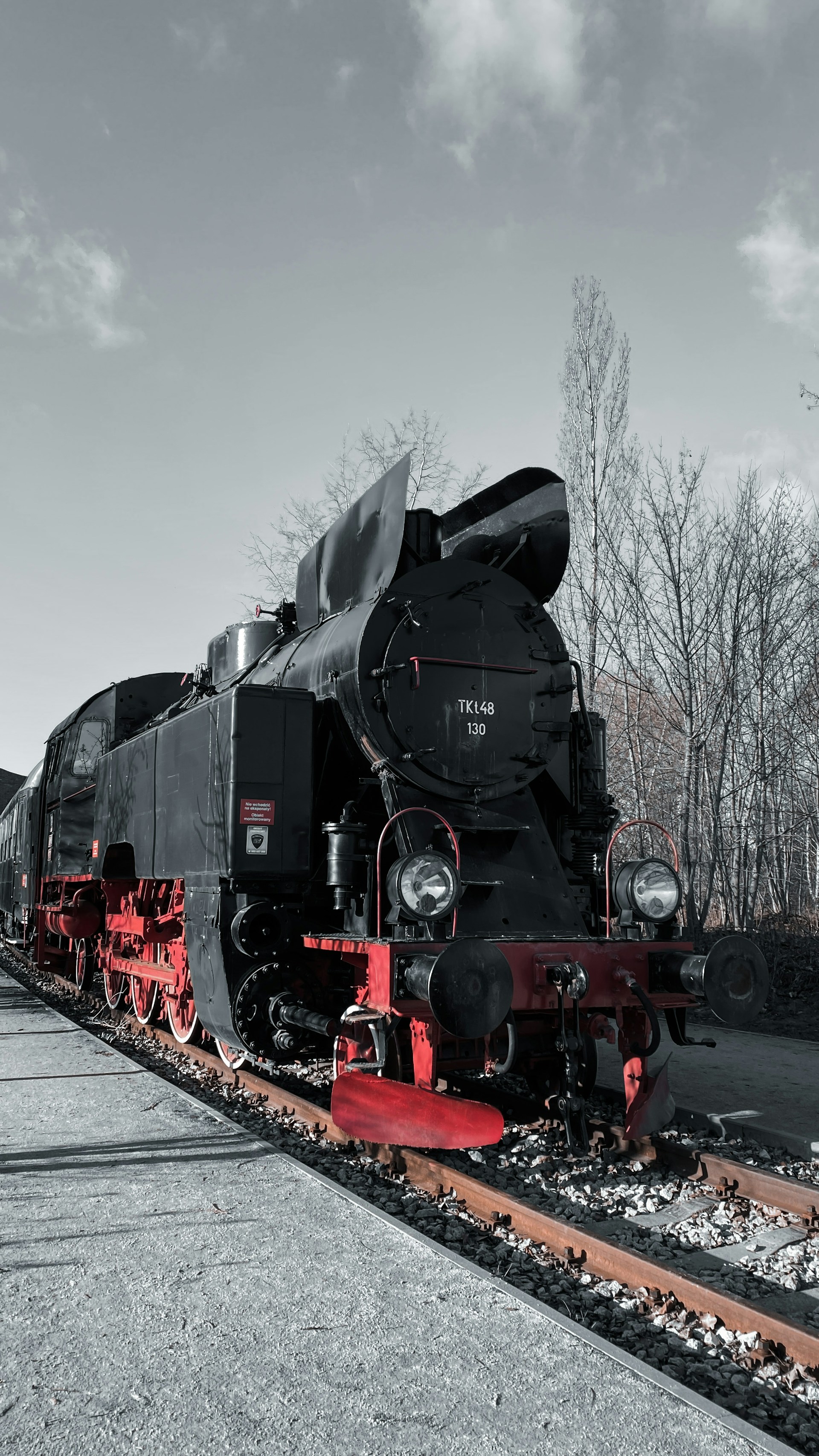 a black and white photo of a train on the tracks