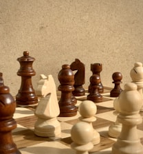 a chess board with pieces of chess on it