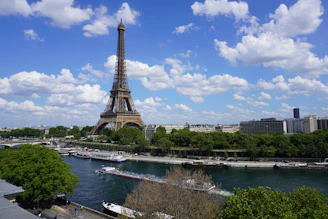 the eiffel tower towering over the city of paris