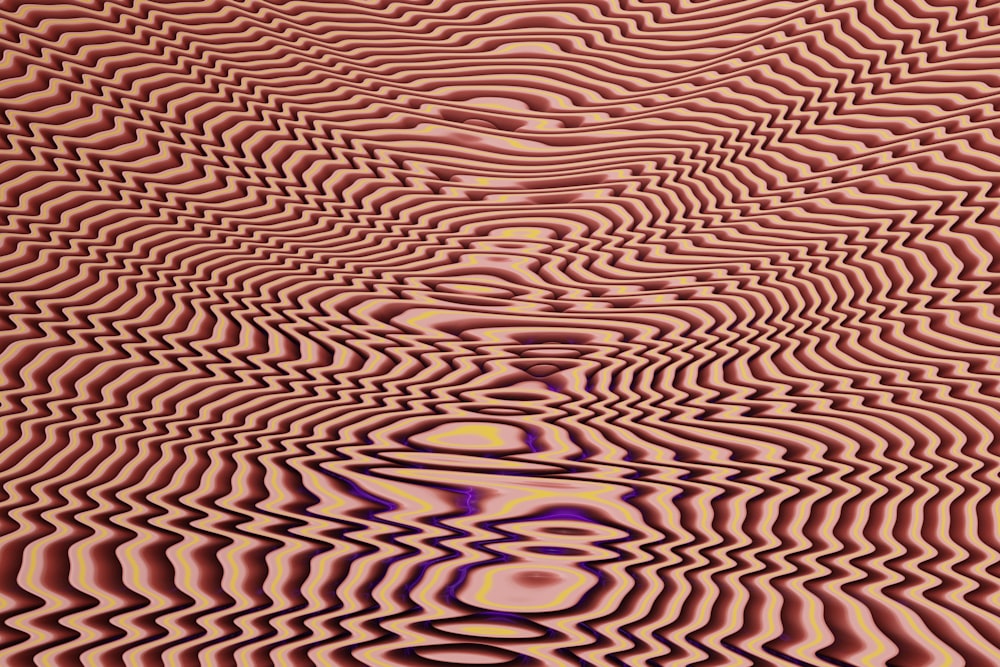 a distorted image of a pattern in pink and purple