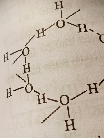 A detailed sketch of forces in molecules highlighting boson and fermion fields.