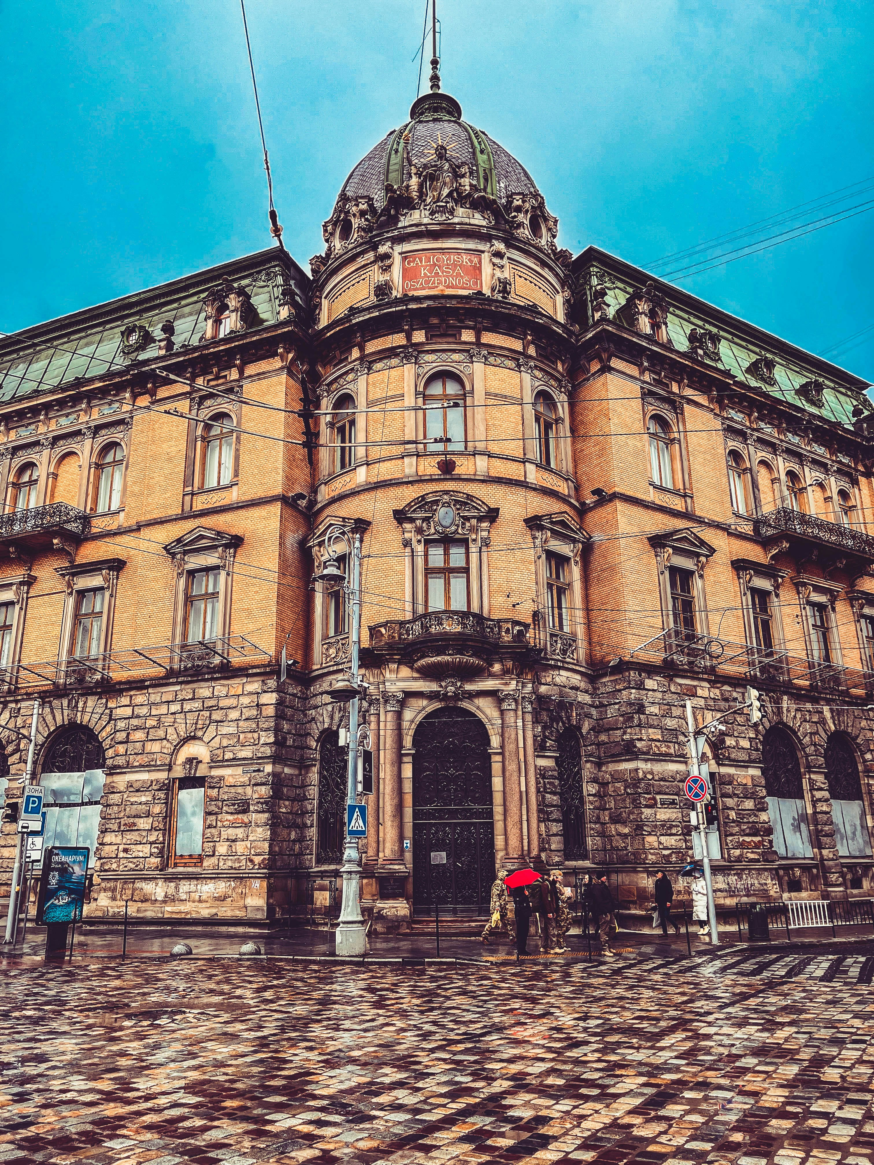 a large building with a clock on the top of it