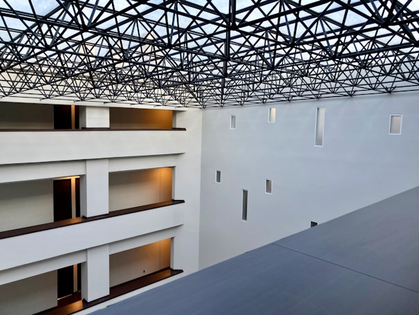 Renovated interior with fresh plastered walls and clean lines.