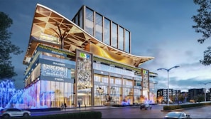 a large building with a lot of windows on it