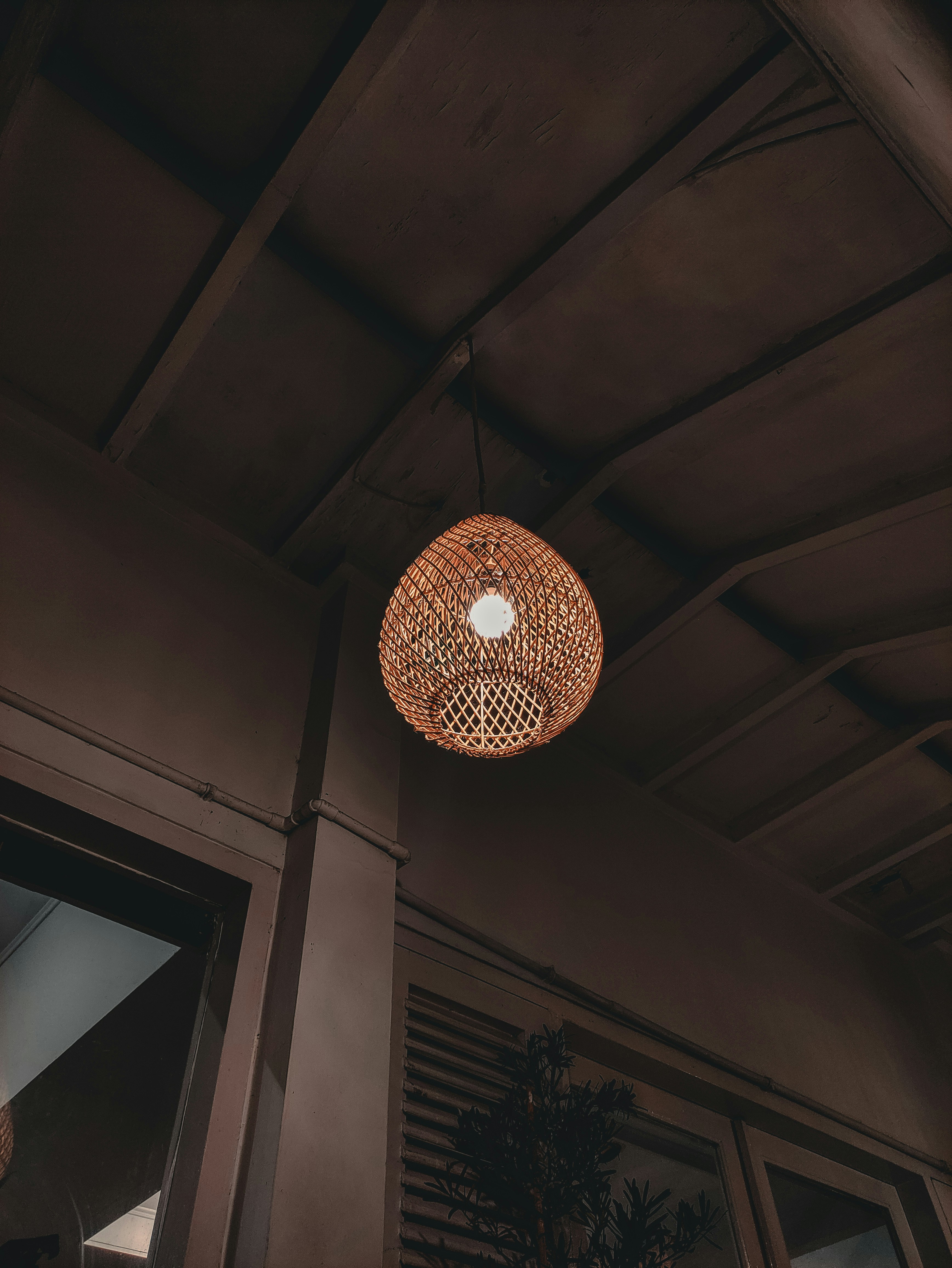 Handwoven Rattan Ceiling Light