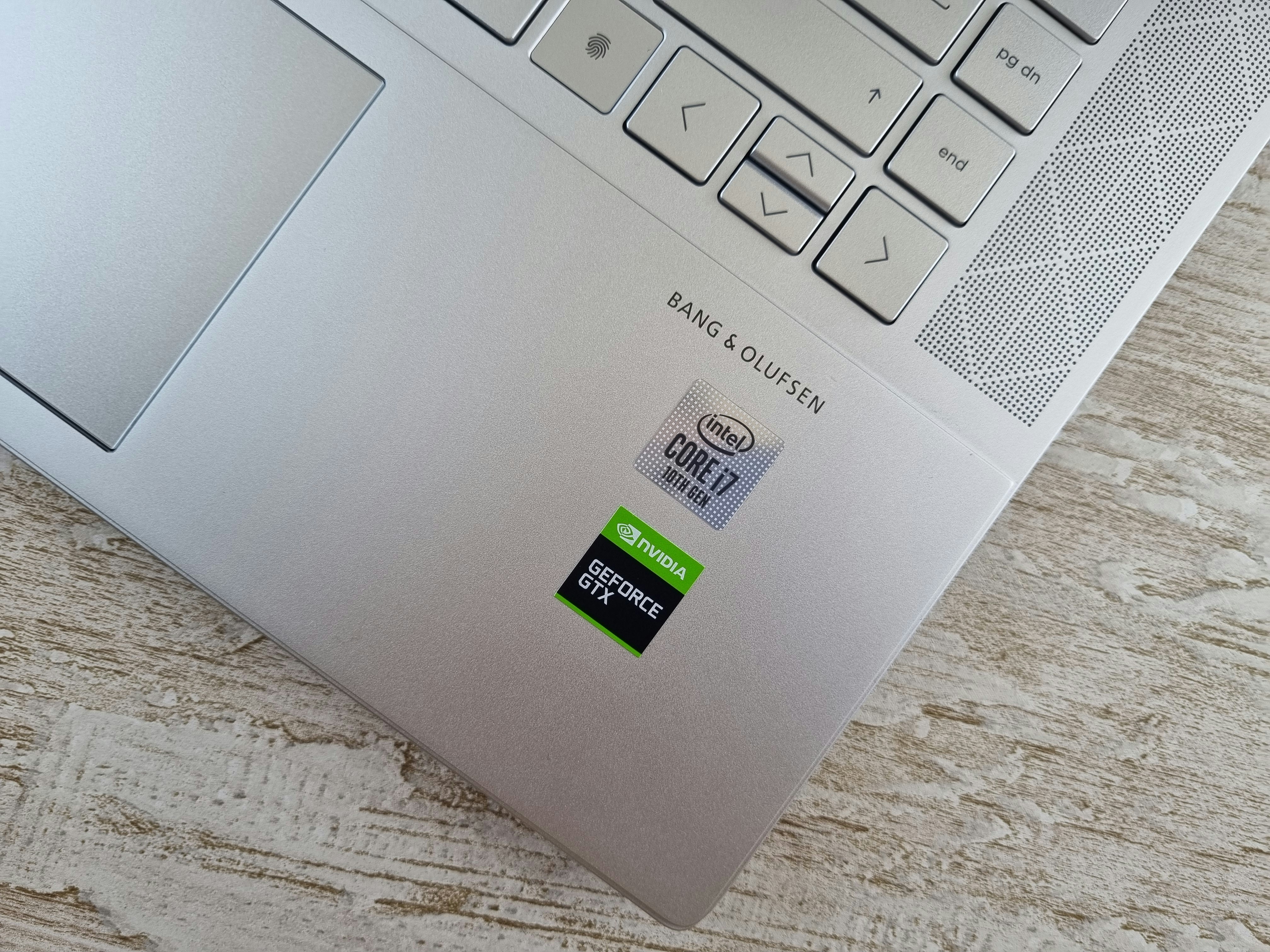 a close up of a laptop with a sticker on it