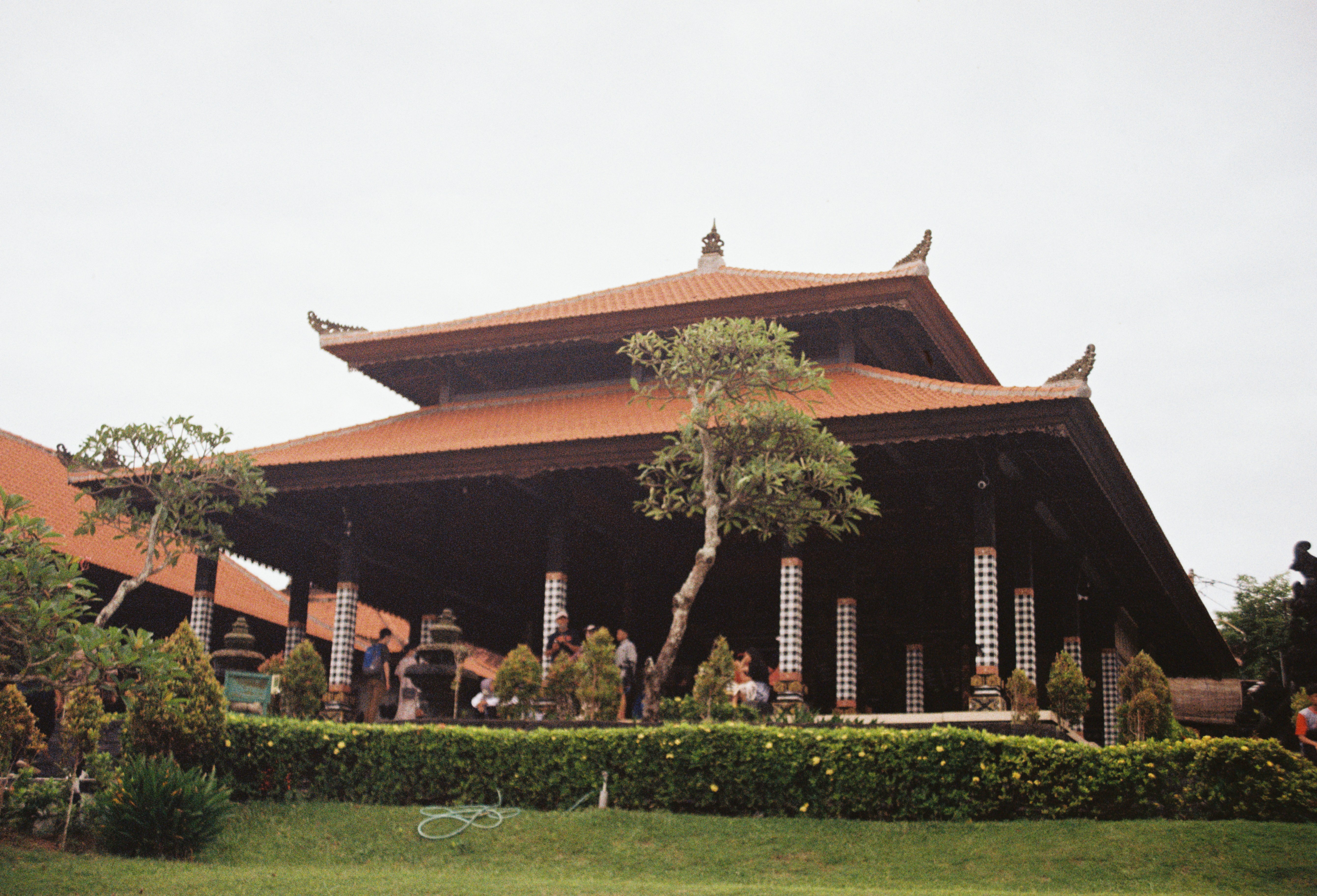 ein großes Gebäude mit einem Baum davor
