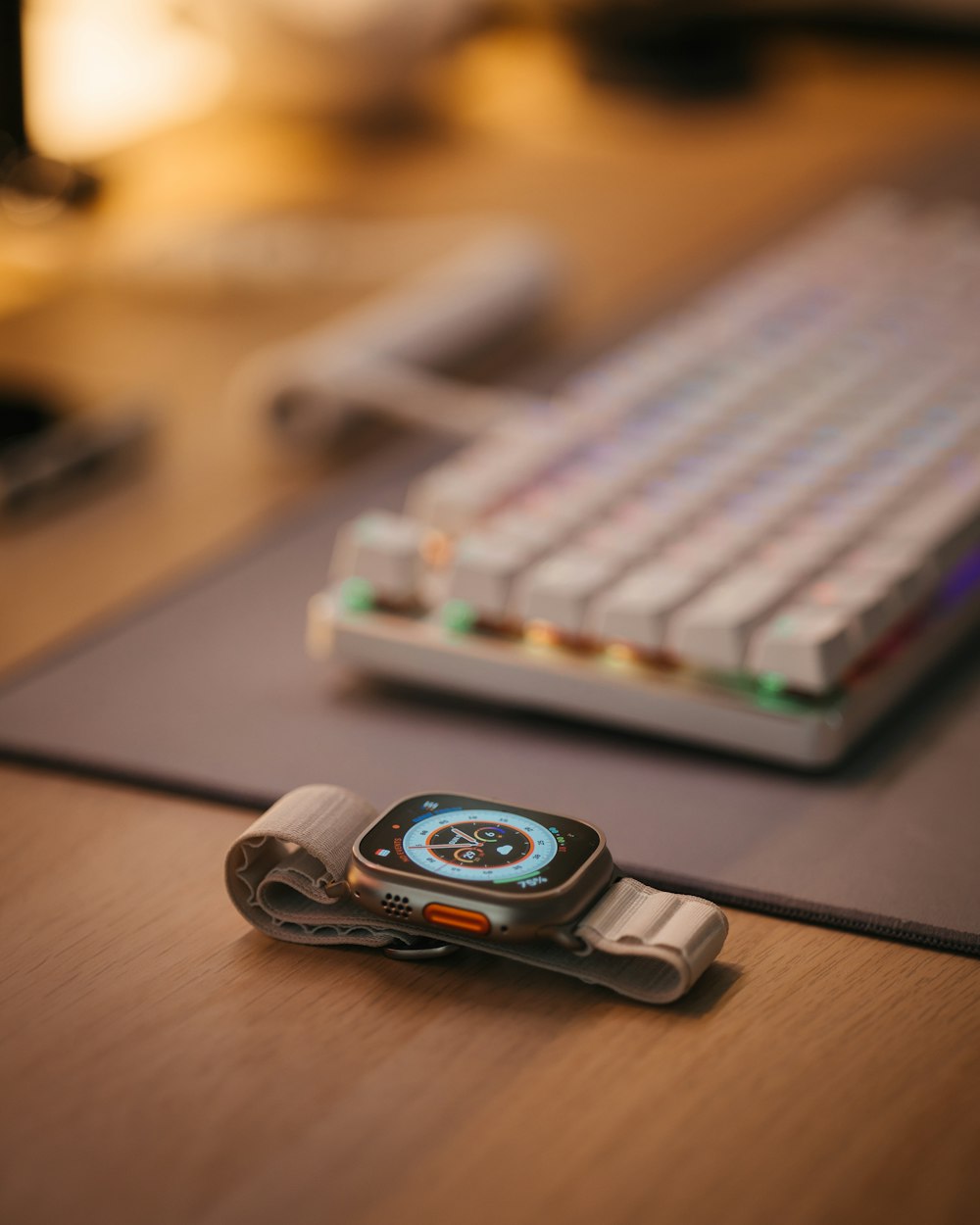 a computer mouse and keyboard on a desk