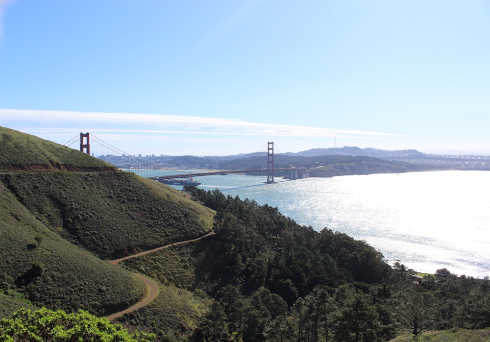 a scenic view of the golden gate bridge