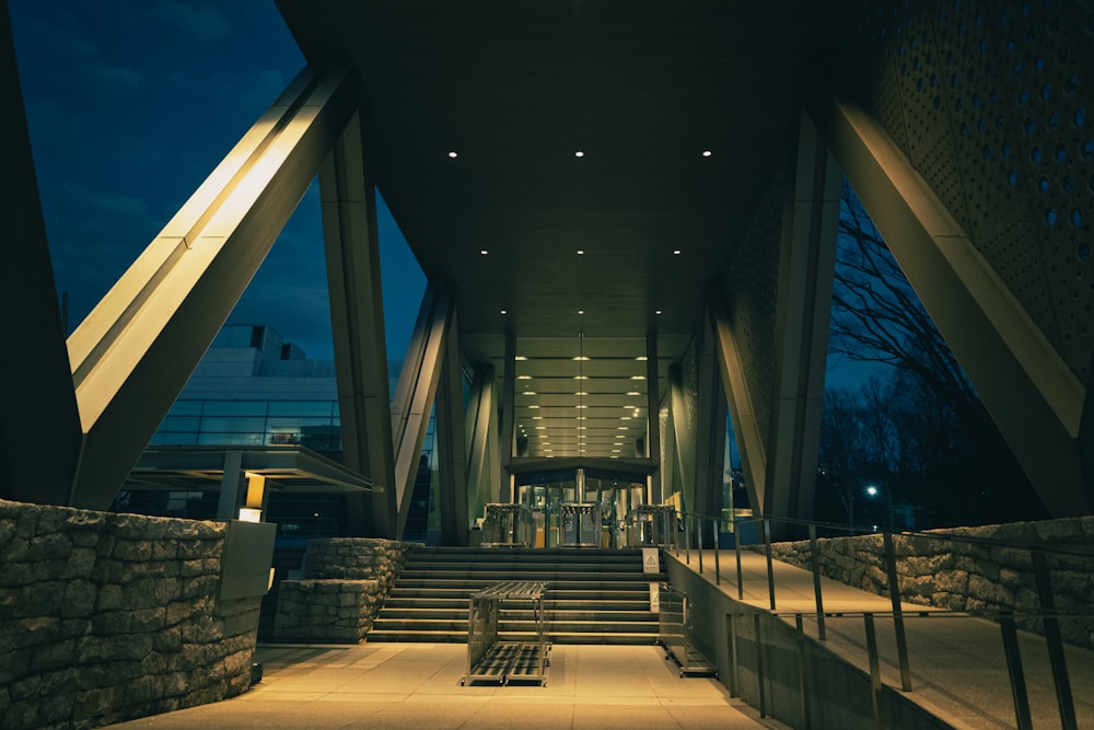 a large building with a bunch of stairs leading up to it