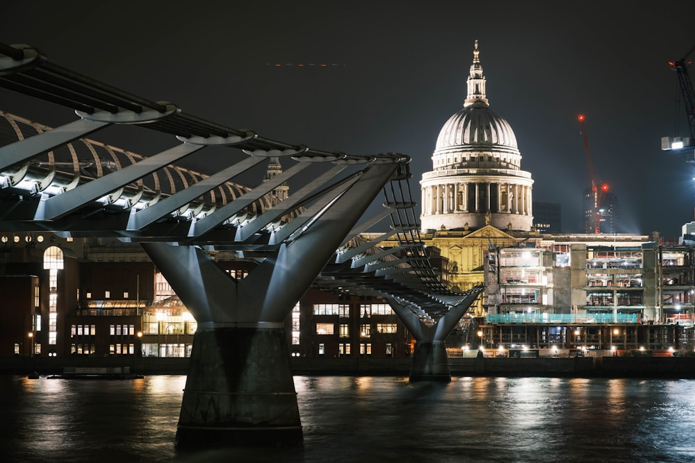 a view of the city of london at night