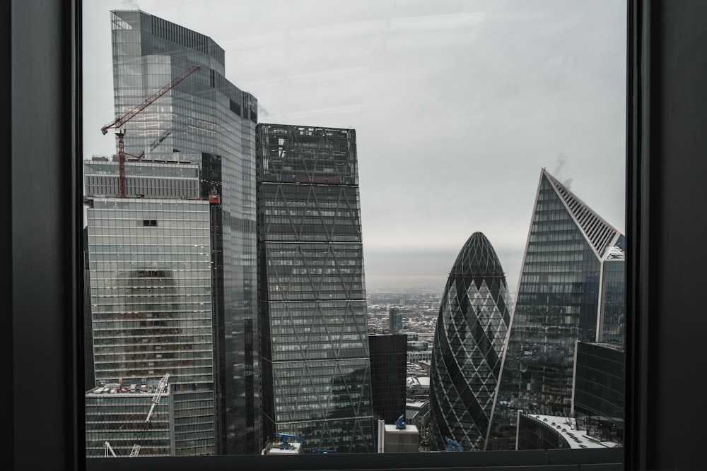 a view of the city of london from a window