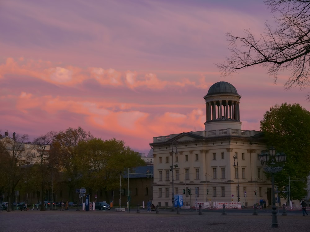 a large building with a dome on top of it