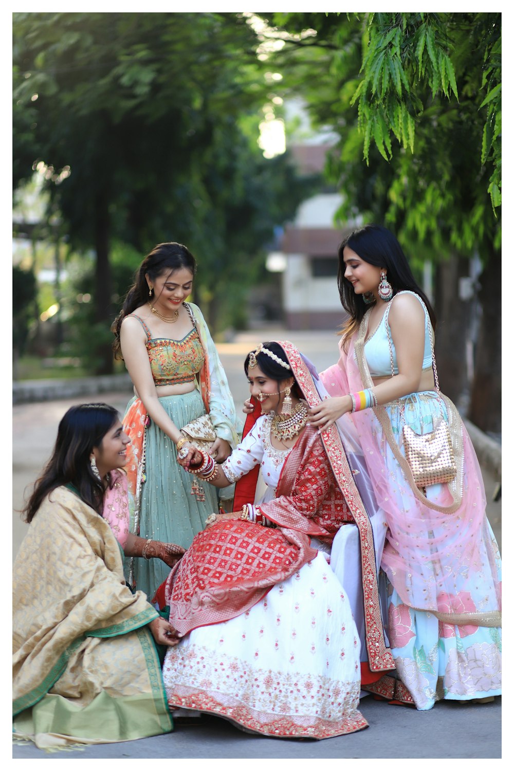 a group of women standing next to each other