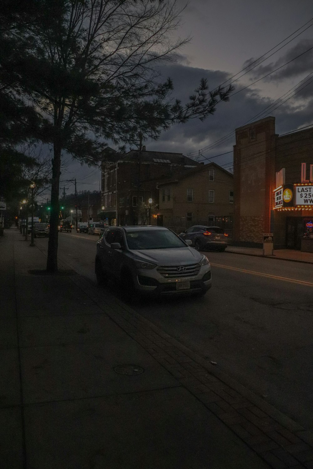 a car parked on the side of the road