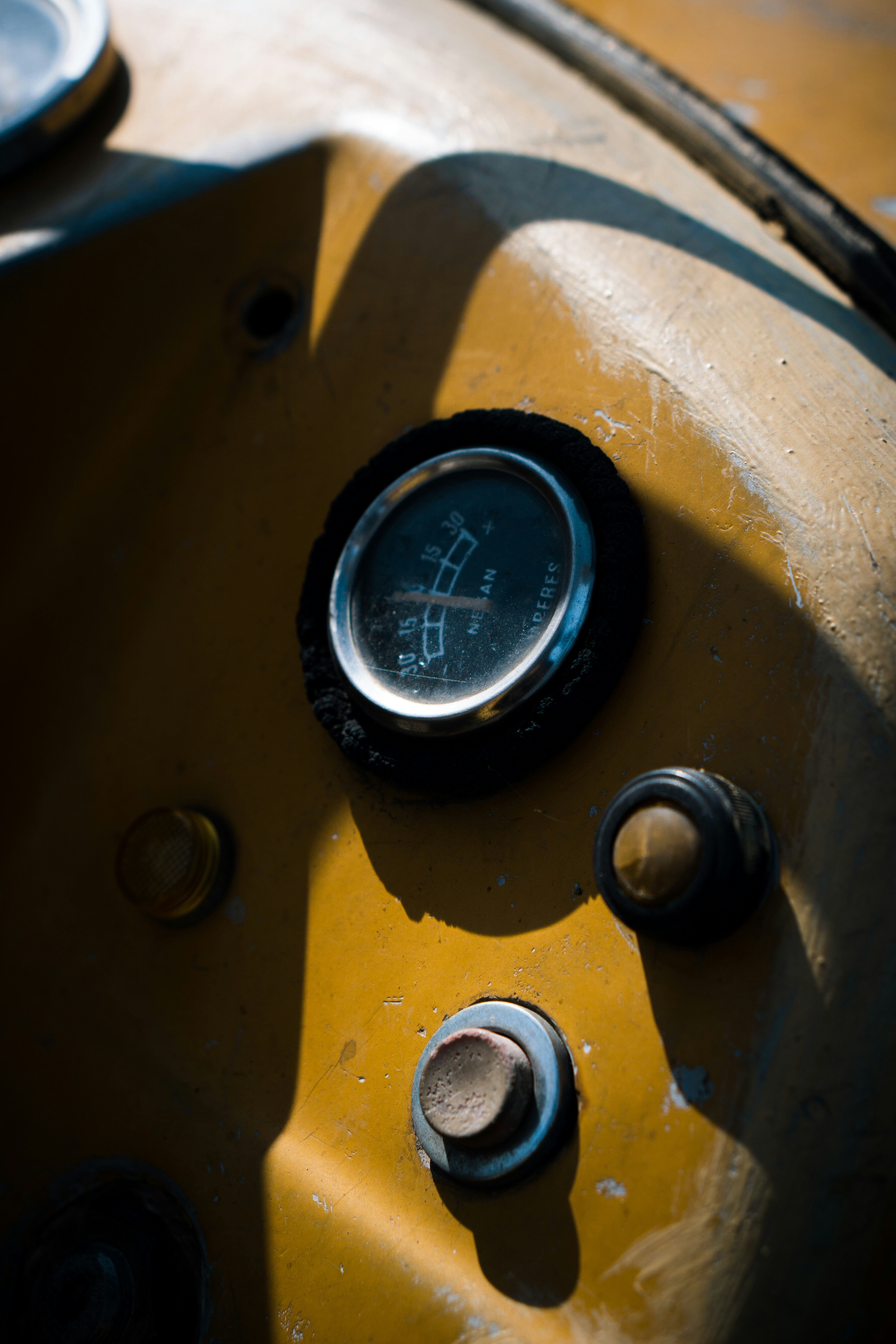 a close up of a yellow and black object