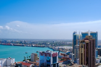 a view of a city and a body of water
