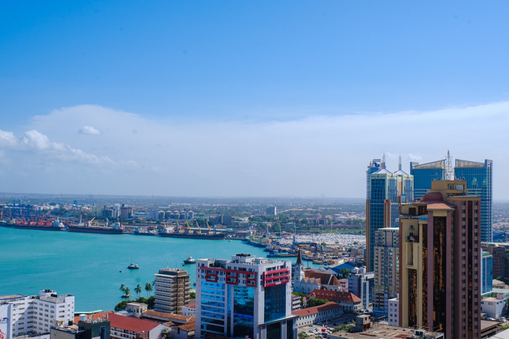 a view of a city and a body of water