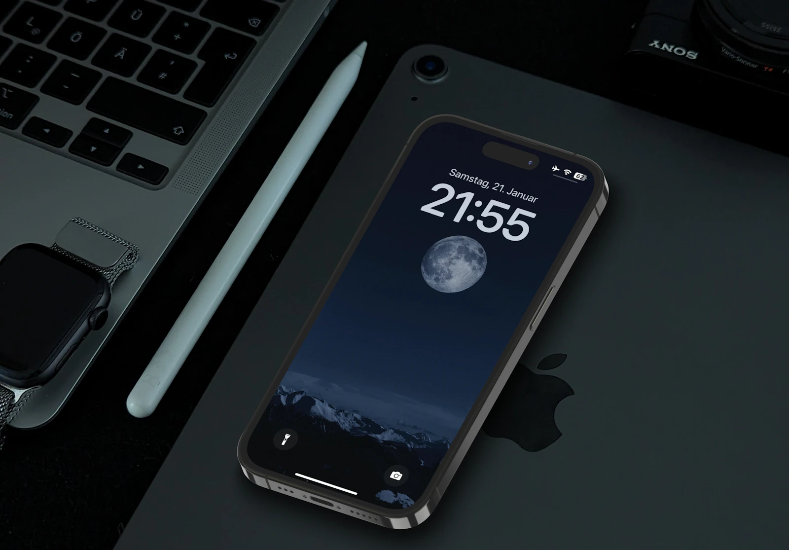 iPhone security lock screen representing activation-lock intake checks