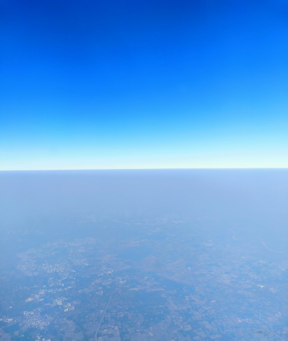 a view of the sky from an airplane