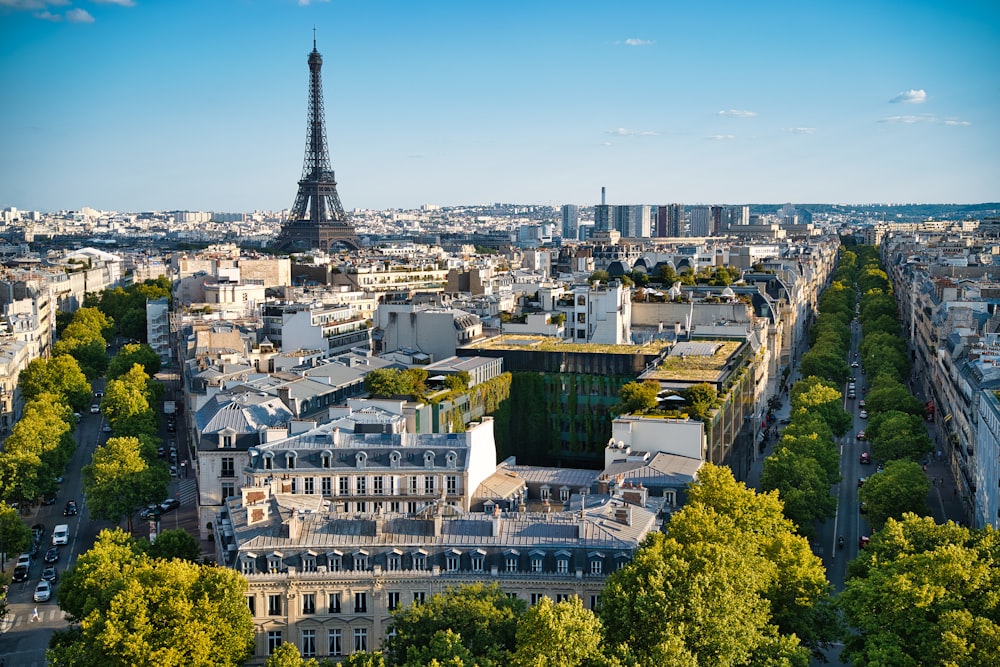 a view of the eiffel tower from the top of the eiffel