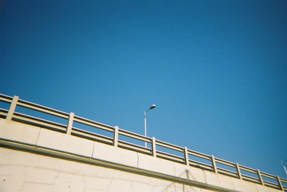 a street light on top of a bridge