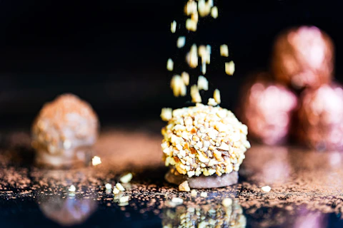 a close up of some food on a table
