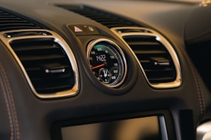 Close-up of a customized car dashboard featured in an influencer’s video.