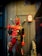 a statue of a man dressed as a deadpool