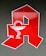 A large red letter 'A' is displayed against a gray background. Inside the letter is a white emblem of a snake wrapped around a bowl, commonly associated with pharmacy or apothecary symbols.