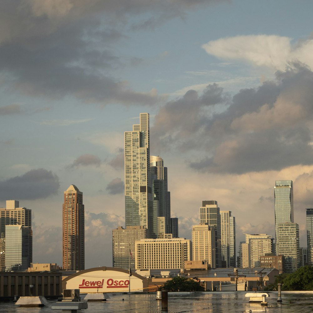 a view of a city from across the water