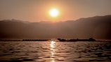 A picturesque sunset over Lake Calima.