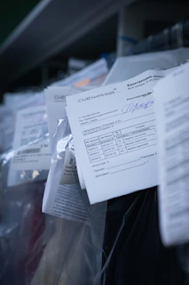 Display of electronic invoice documents generated by an in-house software solution.
