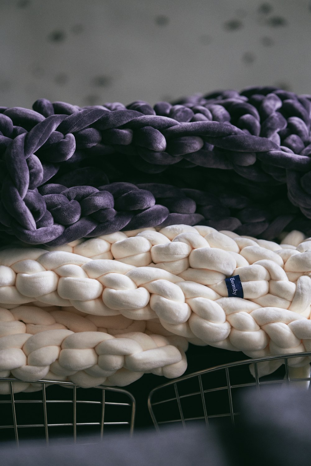 a basket filled with lots of white marshmallows