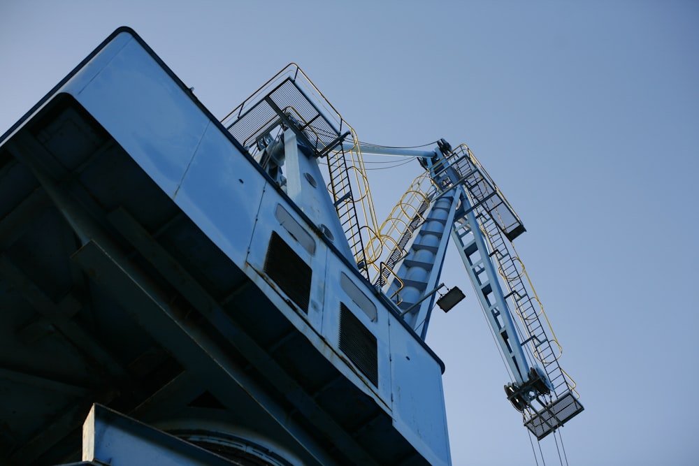 a crane is on top of a building