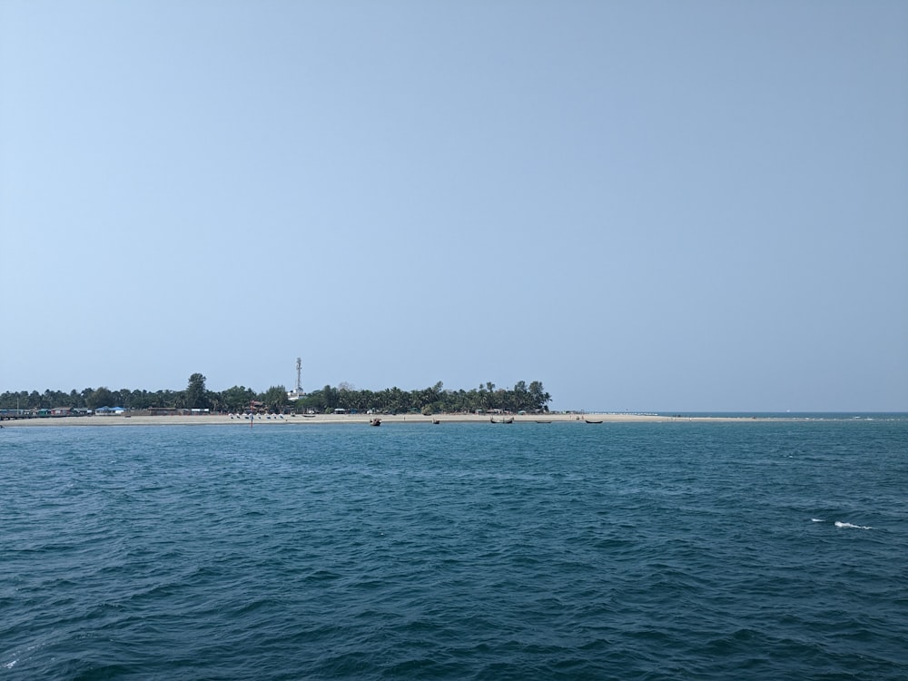 a small island in the middle of the ocean