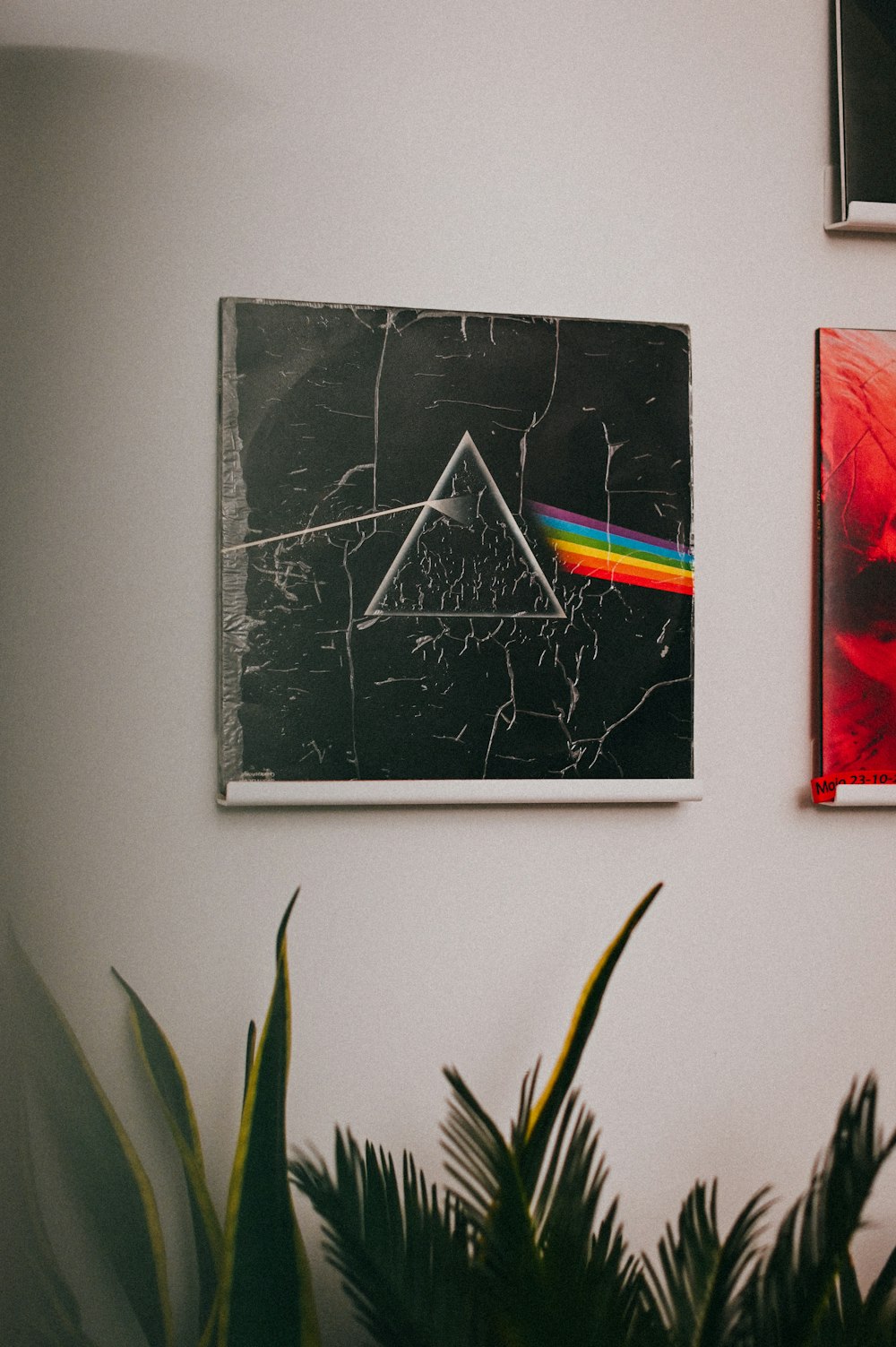 a picture of a dark side of the moon on a wall
