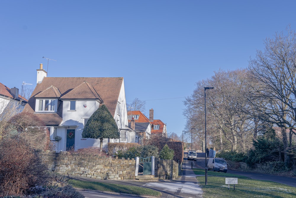 a house with a car parked in front of it