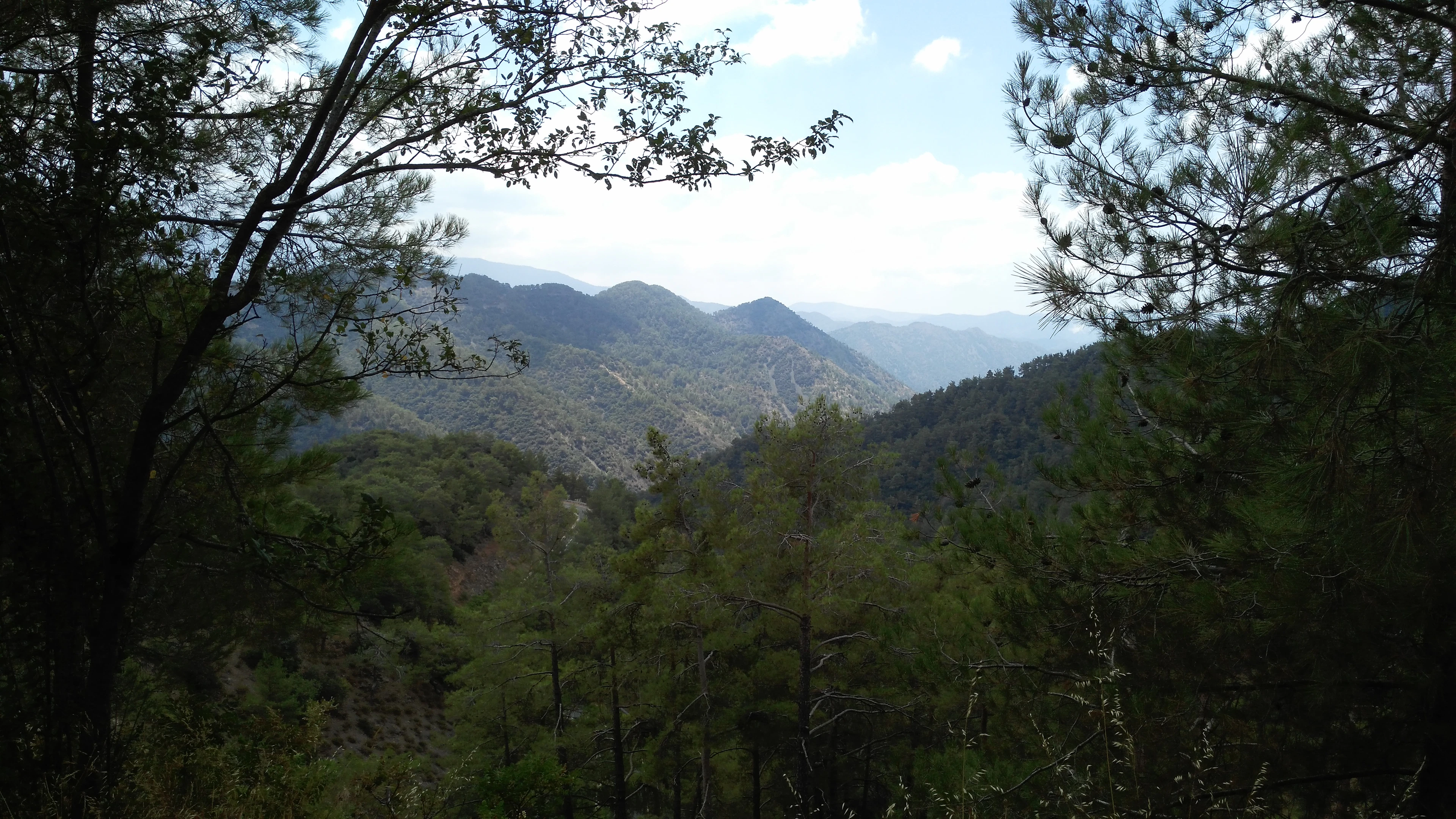 The Troodos mountains seen from a distance