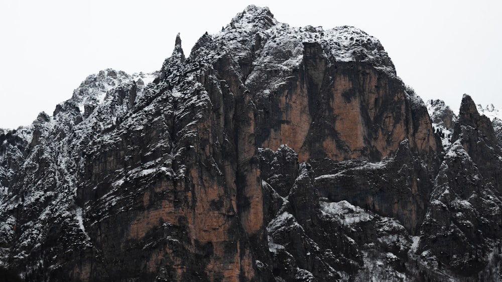 a very tall mountain covered in lots of snow